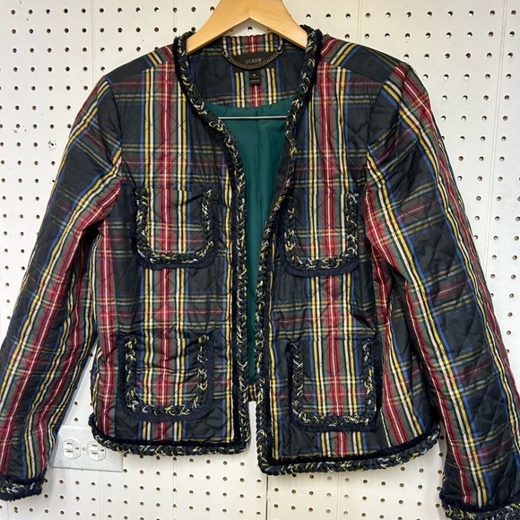 J.Crew Quilted Plaid Jacket - Picture 3 of 8